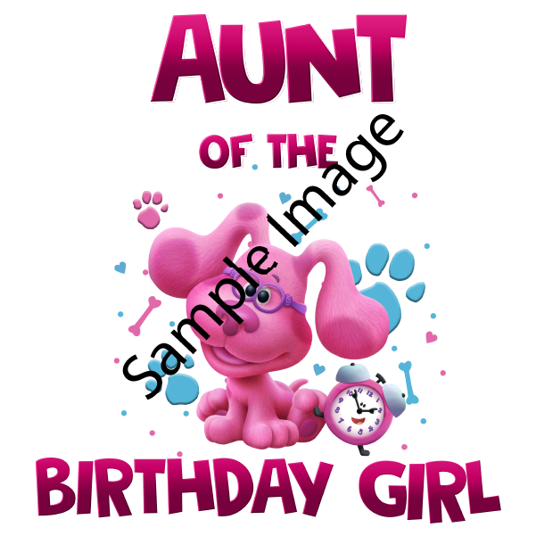 Birthday Girl With Pink Dog Family Series