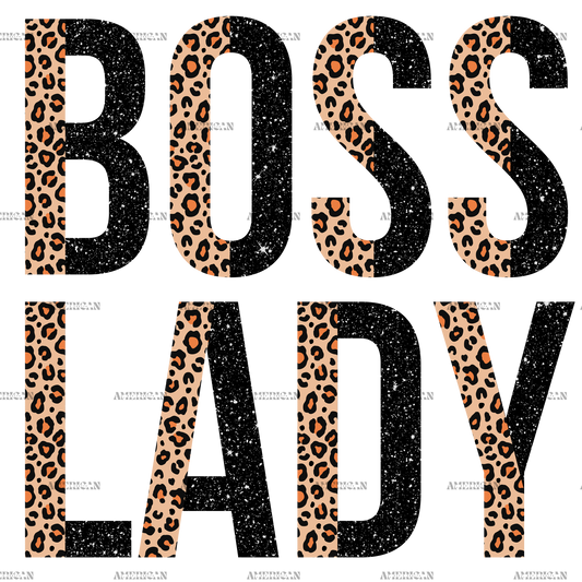 Boss Lady Leopard DTF Transfer