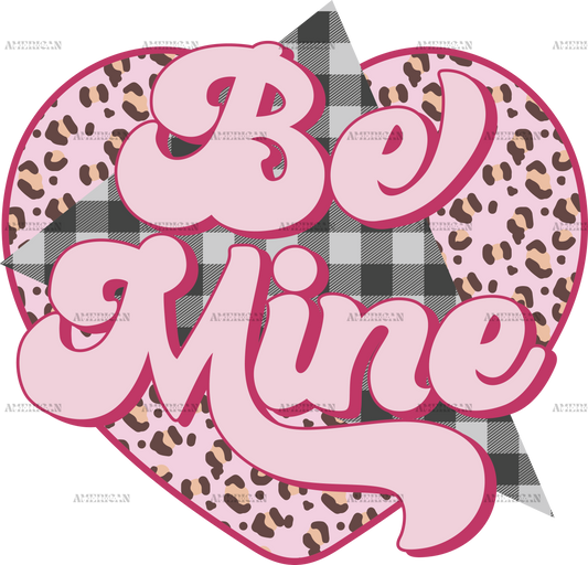 Be Mine Leopard Heart DTF Transfer