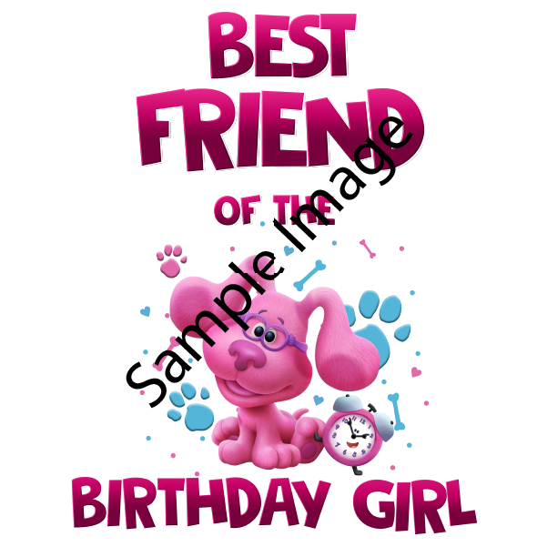 Birthday Girl With Pink Dog Family Series