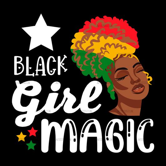 Black Girl Magic Star DTF Transfer