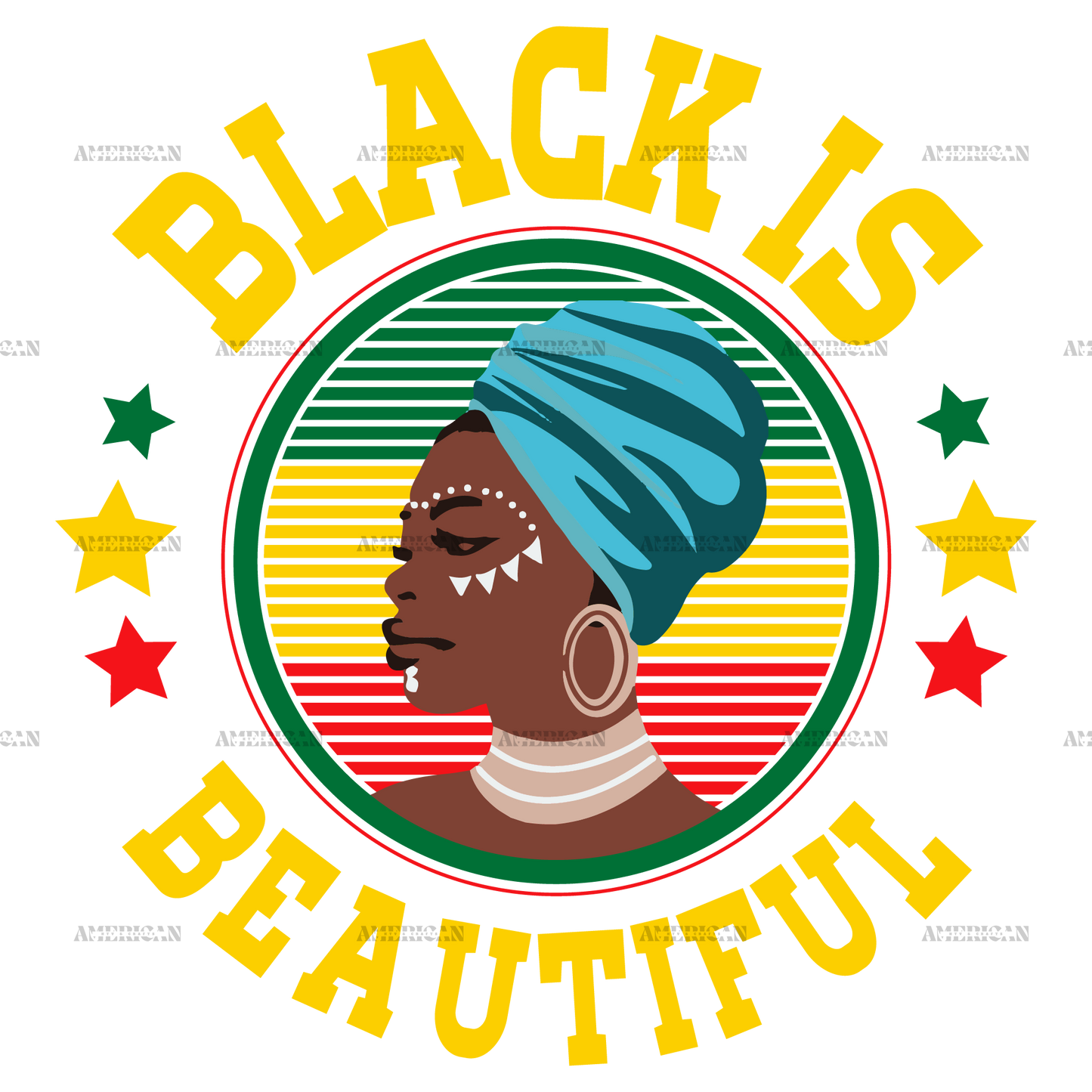 Black Is Beautiful DTF Transfer