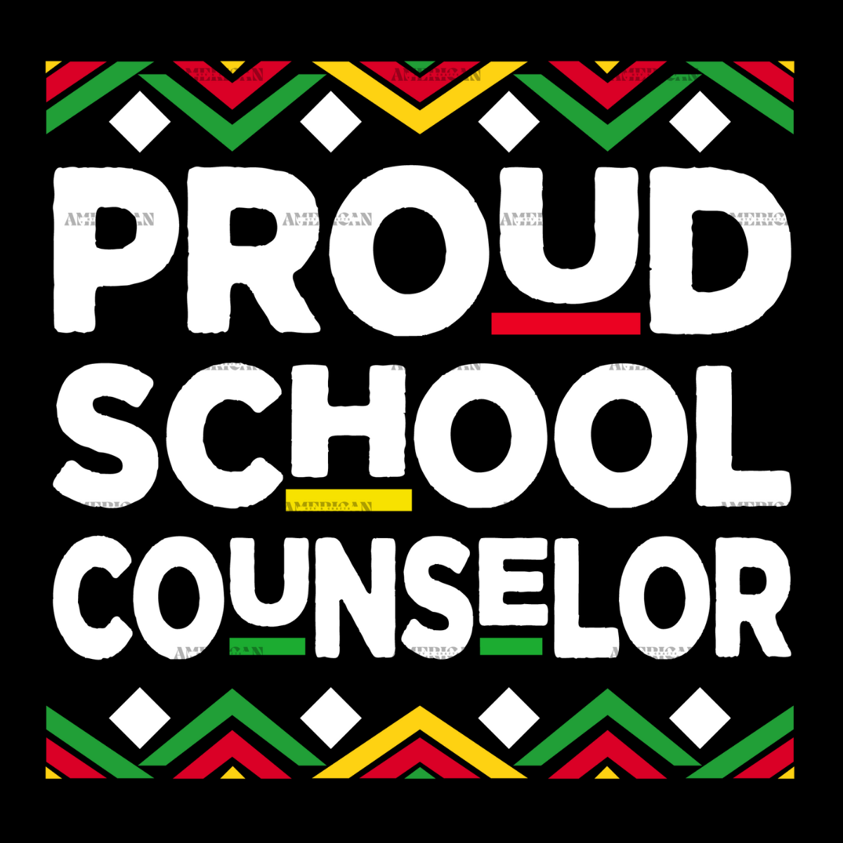 Black Proud School Counselor DTF Transfer