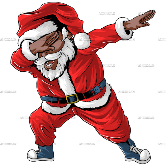 Black Santa-1 DTF Transfer