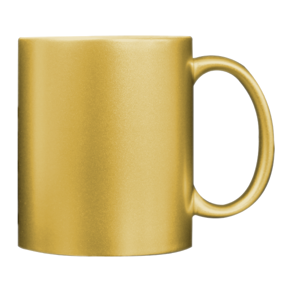 Coffee Mug Metallic Painted Surface 11oz