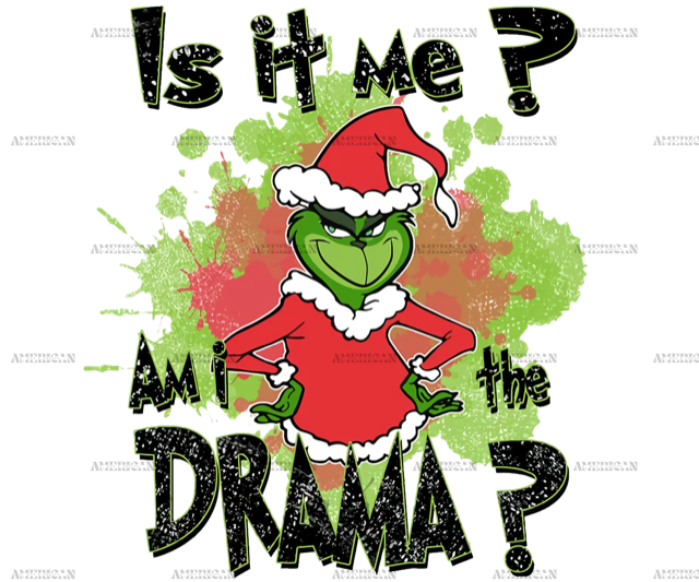 Grinch Drama DTF Transfer