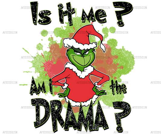 Grinch Drama DTF Transfer