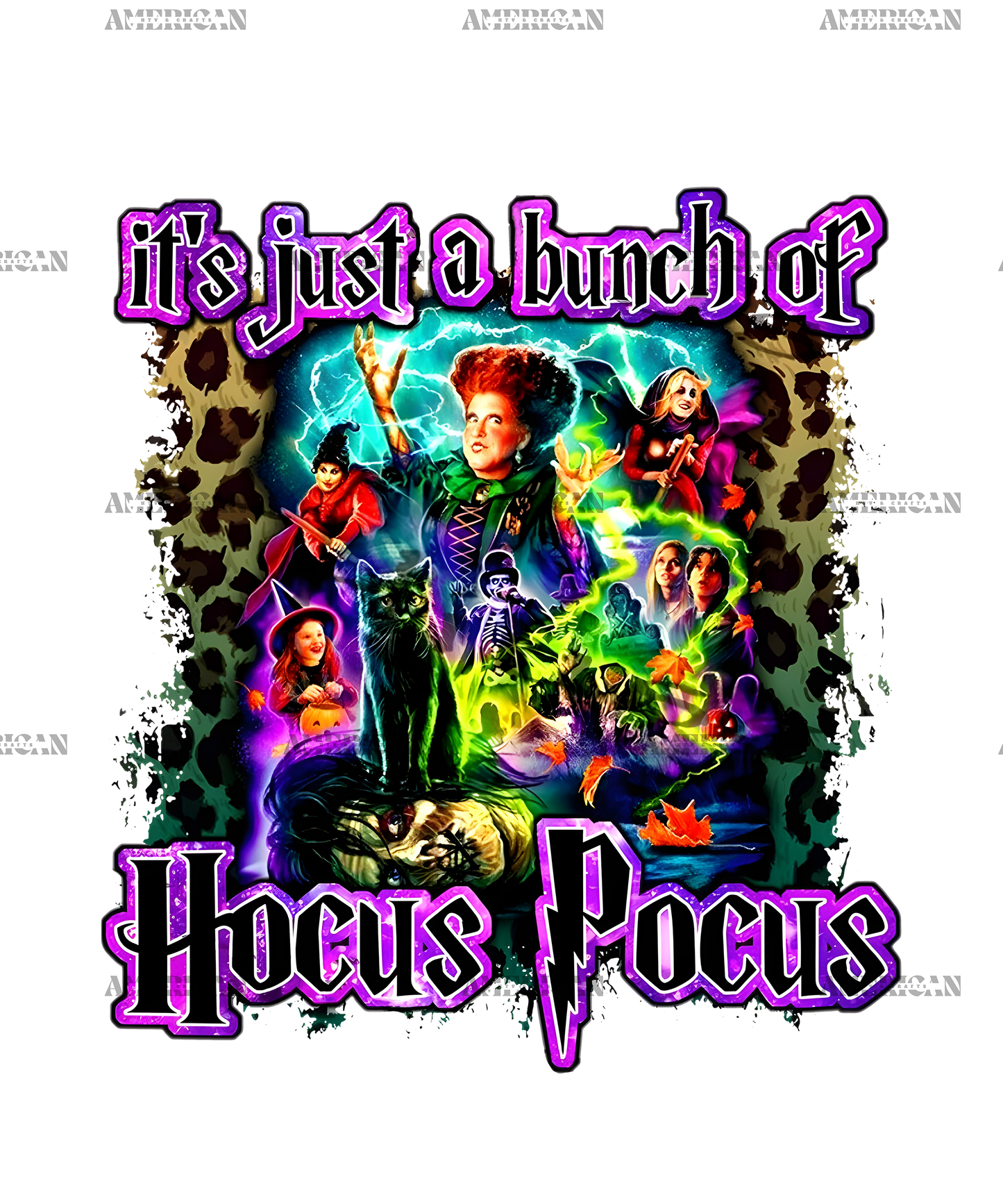 Its Just A Bunch Of Hocus Pocus Purple DTF Transfer