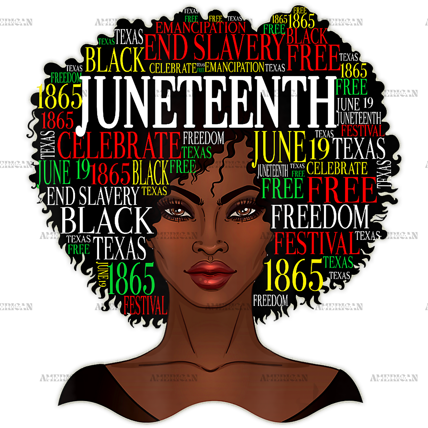 Juneteenth Women DTF Transfer