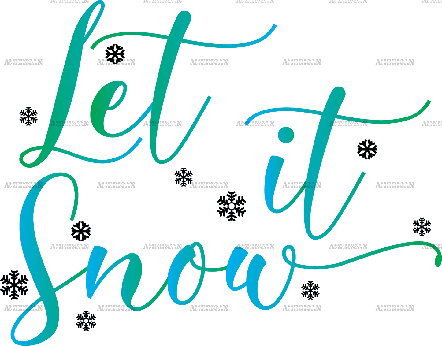 Let It Snow-3 DTF Transfer