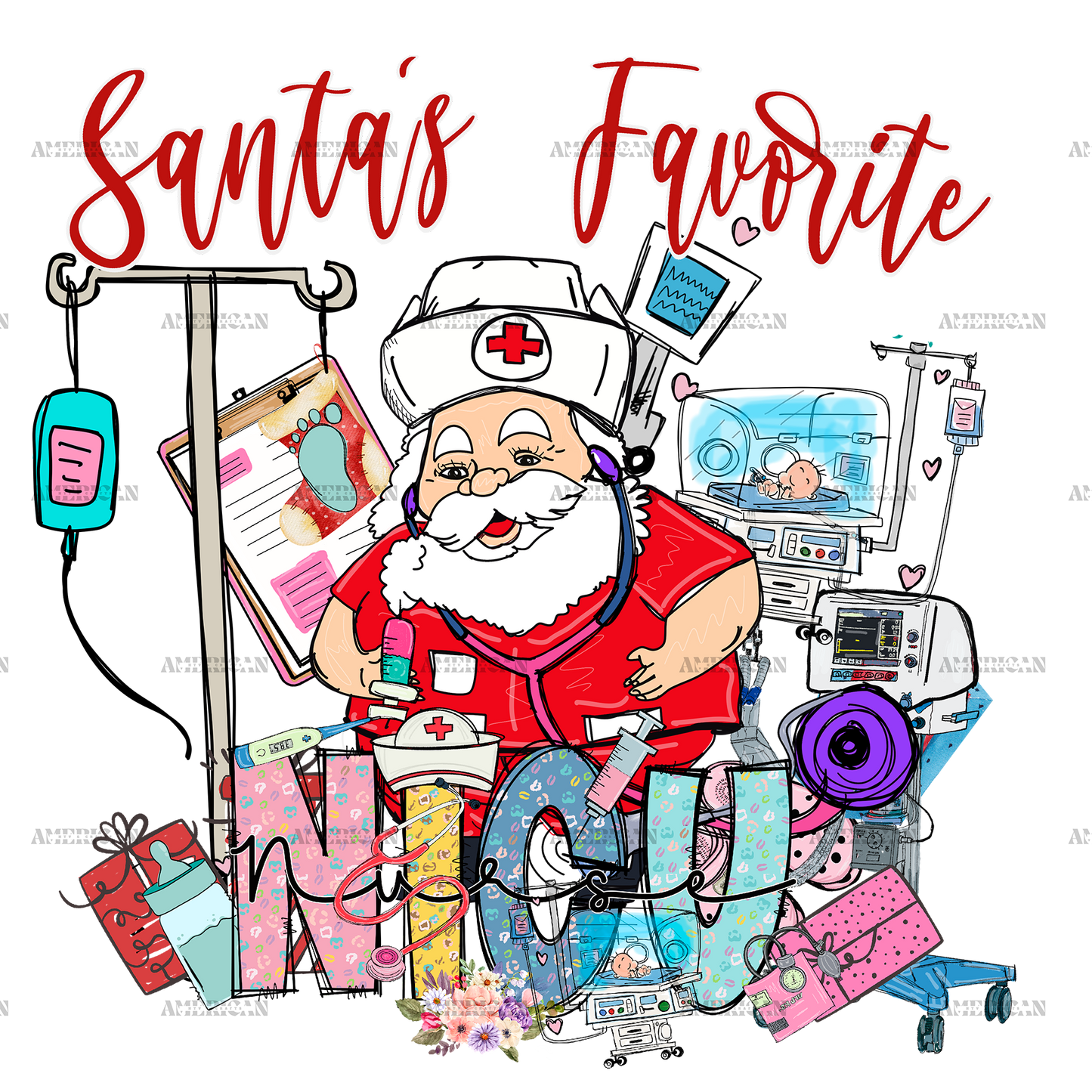 Santa Favorite NICU DTF Transfer