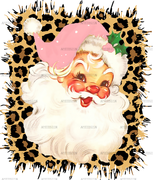 Santa Leopard DTF Transfer