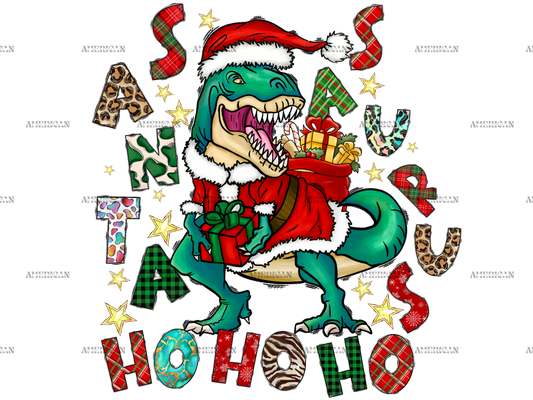 Santa Saurus HoHoHo DTF Transfer