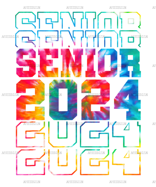 Senior 2024 Tiedye-1 DTF Transfer