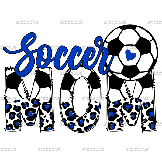 Soccer Mom Cheetah RoyalBlue DTF Transfer