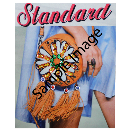 Standard Lady With Purse Fabric Heat Transfer Patch