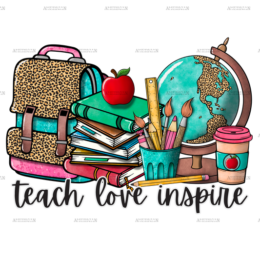 Teach Love Lnspire Leopard DTF Transfer