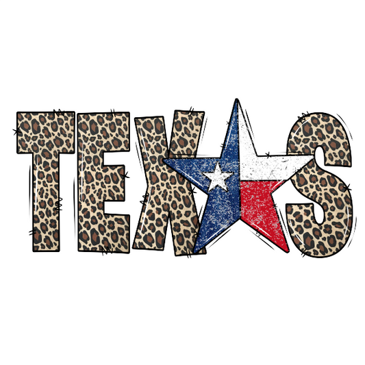 Texas Leopard Print Star