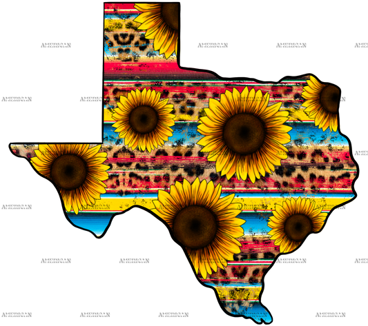 Texas Sunflowers Serape DTF Transfer