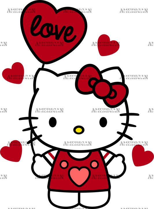 Valentine Kitty-5 DTF Transfer