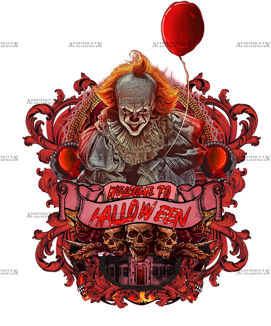 Welcome To Halloween Pennywise DTF Transfer