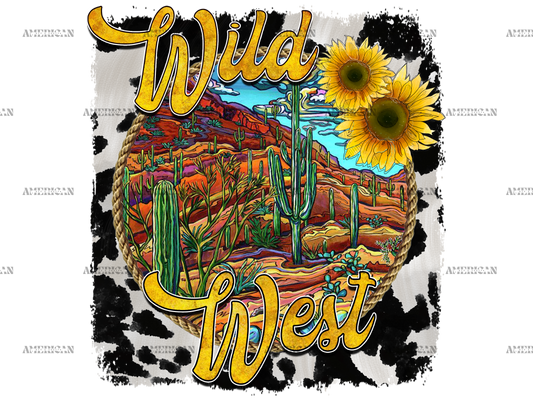 Wild West Sunflower DTF Transfer