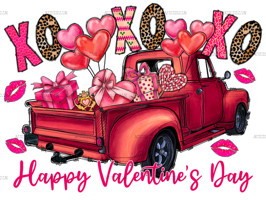 Xoxo Truck Valentine DTF Transfer