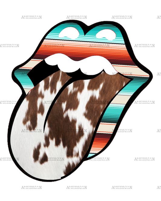 Cowhide Rolling Stones DTF Transfer