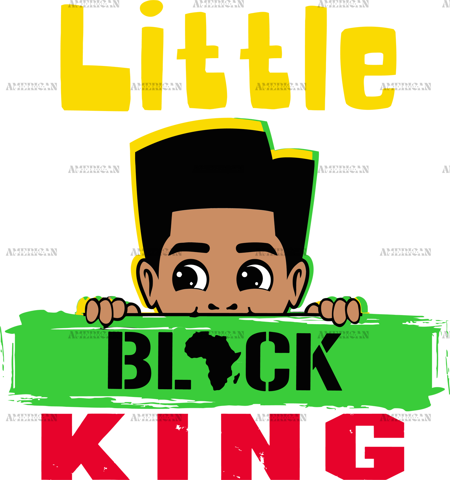 Little Black King DTF Transfer