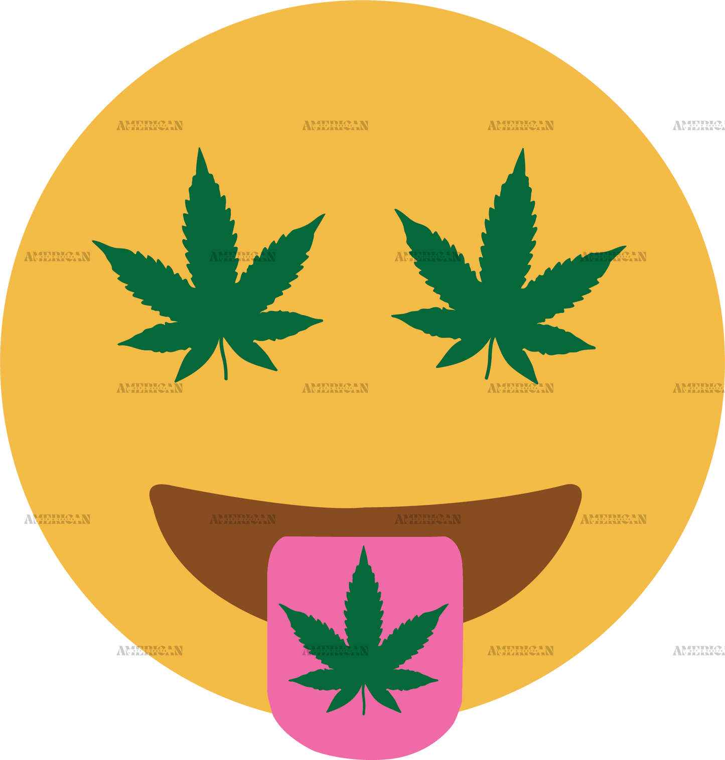 Weed emoji DTF Transfer