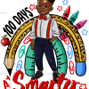 100 Days Smarter Black Boy DTF Transfer