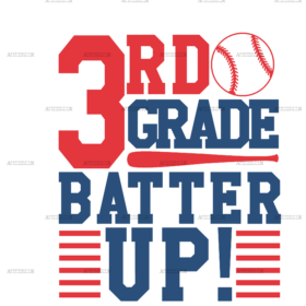 3rd Grade Batter Up DTF Transfer