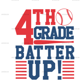 4th Grade Batter Up DTF Transfer