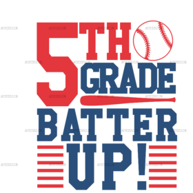 5th Grade Batter Up DTF Transfer