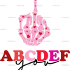 ABCDEF You Skeleton Hand DTF Transfer