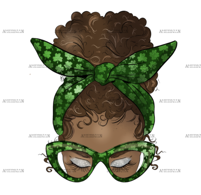 Afro Lucky Girl-2 DTF Transfer