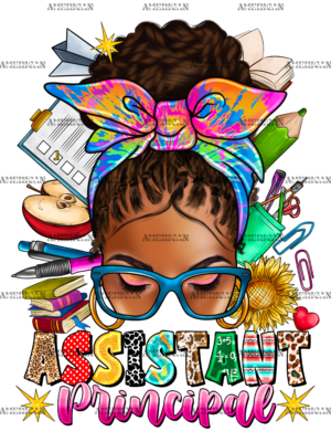 Assistant Principal Messy Bun-1 DTF Transfer