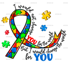 Autism Ribbon-1 DTF Transfer