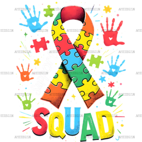 Autism Support Squard-1 DTF Transfer