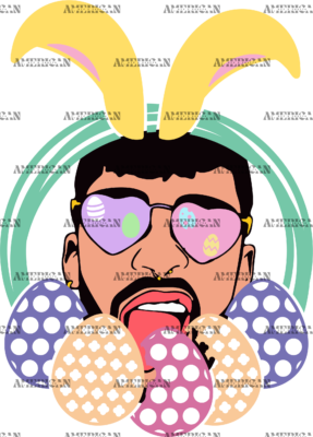 Bad Bunny Easter DTF Transfer