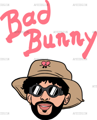 Bad Bunny Face DTF Transfer