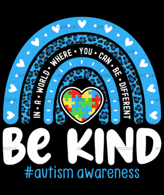 Be Kind Autism Awareness-2 DTF Transfer