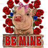 Be Mine Pig-2 DTF Transfer