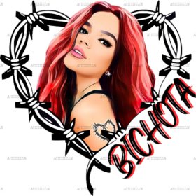 Bichota Karol G Red Hair Dtf Transfer