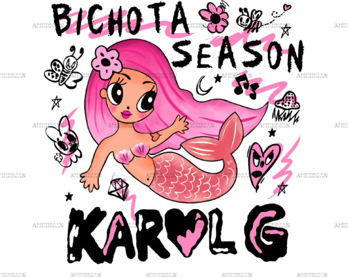 Bichota Season Karol G Mermaid Dtf Transfer