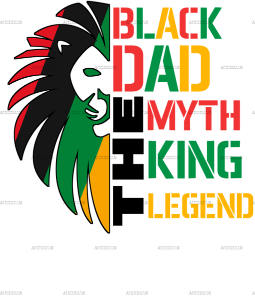 Black Dad DTF Transfer