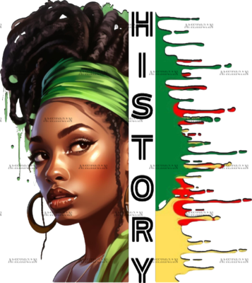Black History Women DTF Transfer