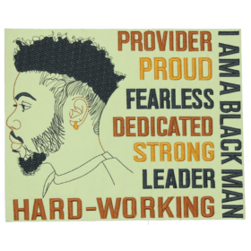 Black Man Patch (Large/Embroidery)