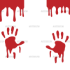 Blood Dripping Hand-2 UV DTF Transfer