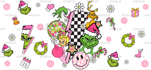 Bolt Christmas Grinch UV DTF Transfer
